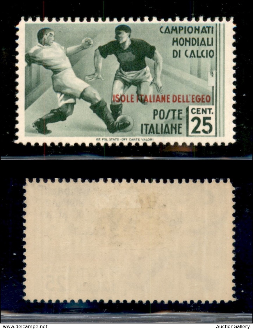 COLONIE - Egeo - 1934 - 25 Cent Calcio (76) - Gomma Originale (120) - Altri & Non Classificati