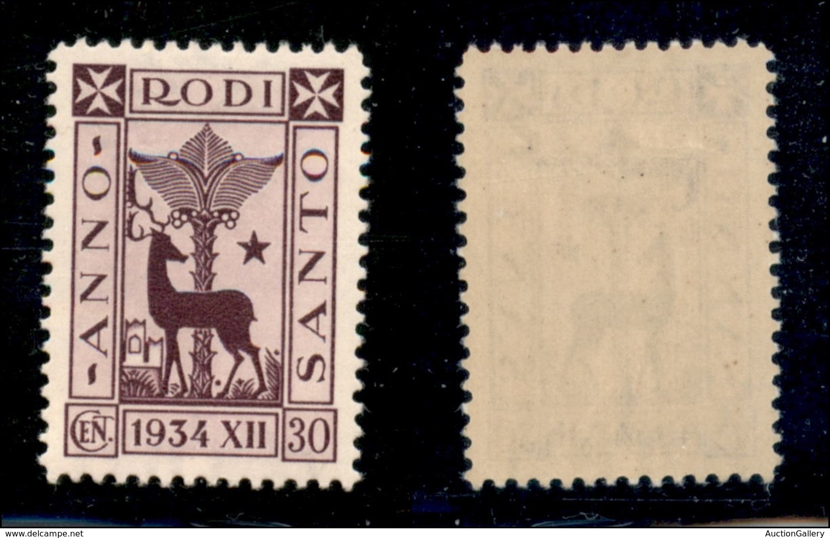 COLONIE - Egeo - 1935 - 30 Cent Anno Santo (95) - Gomma Originale (36) - Other & Unclassified