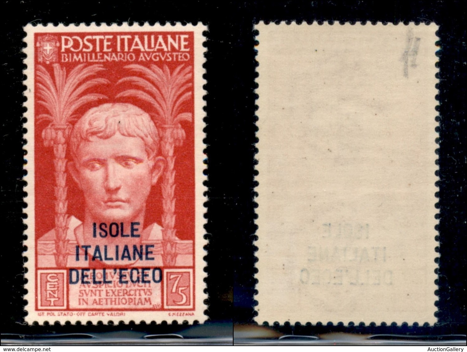 COLONIE - Egeo - 1938 - 75 Cent Augusto (105) - Gomma Integra (25) - Autres & Non Classés