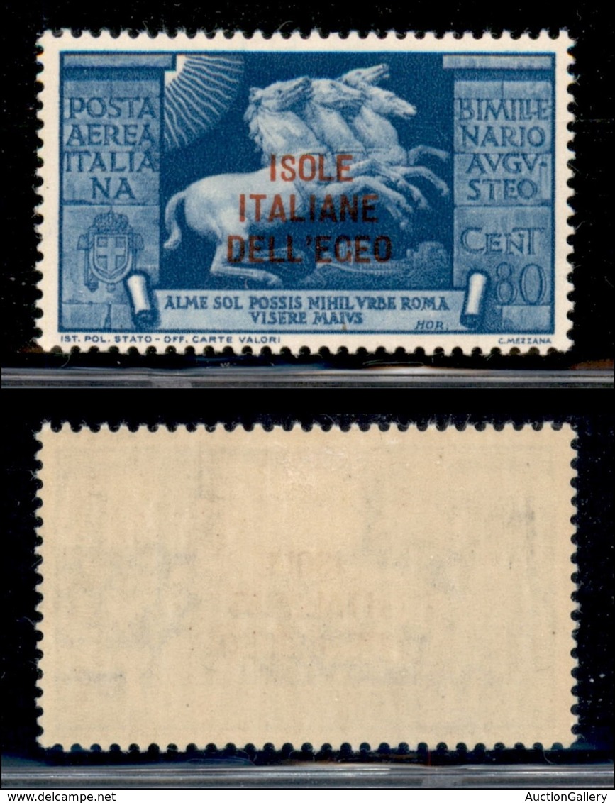 COLONIE - Egeo - 1938 - 80 Cent Augusto (49) - Gomma Originale (16) - Other & Unclassified