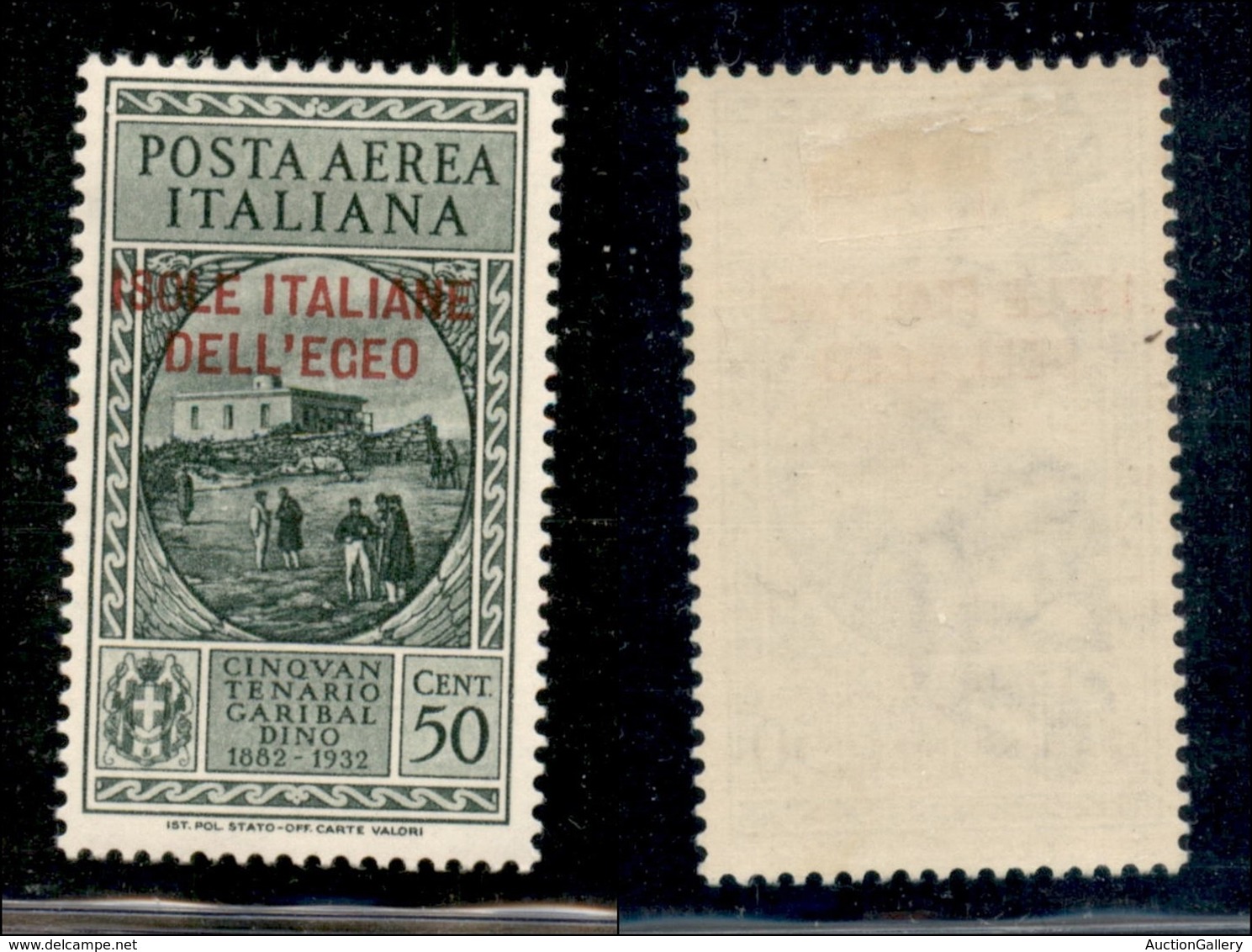 COLONIE - Egeo - 1932 - 50 Cent Garibaldi (14) - Gomma Originale (110) - Other & Unclassified