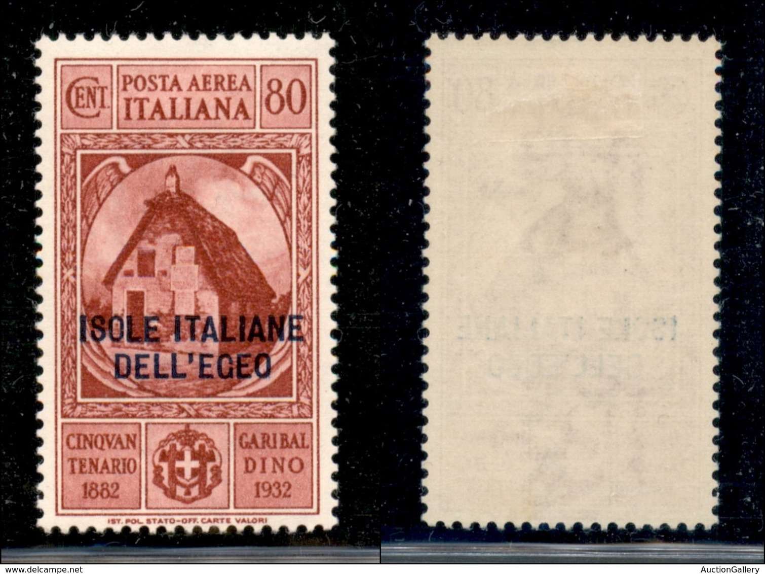 COLONIE - Egeo - 1932 - 80 Cent Garibaldi (15) - Gomma Originale (110) - Other & Unclassified