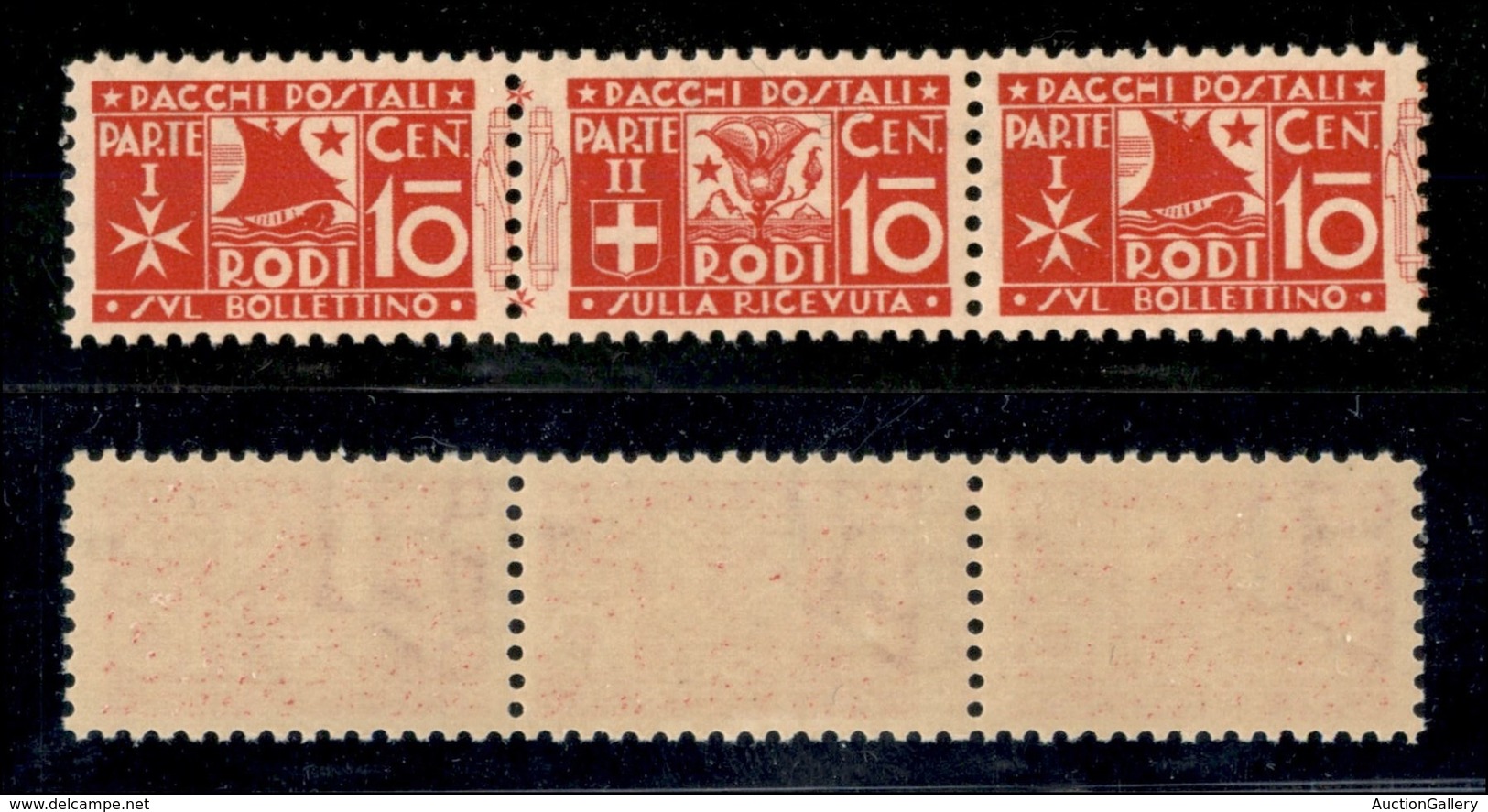 COLONIE - Egeo - 1934 - 10 Cent (2) Con Parte (I) Del Vicino - Gomma Integra (40+) - Other & Unclassified