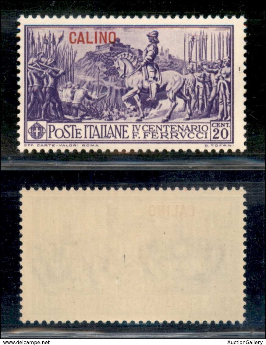 COLONIE - Egeo - Calino - 1930 - 20 Cent Ferrucci (12) - Gomma Integra (15) - Other & Unclassified