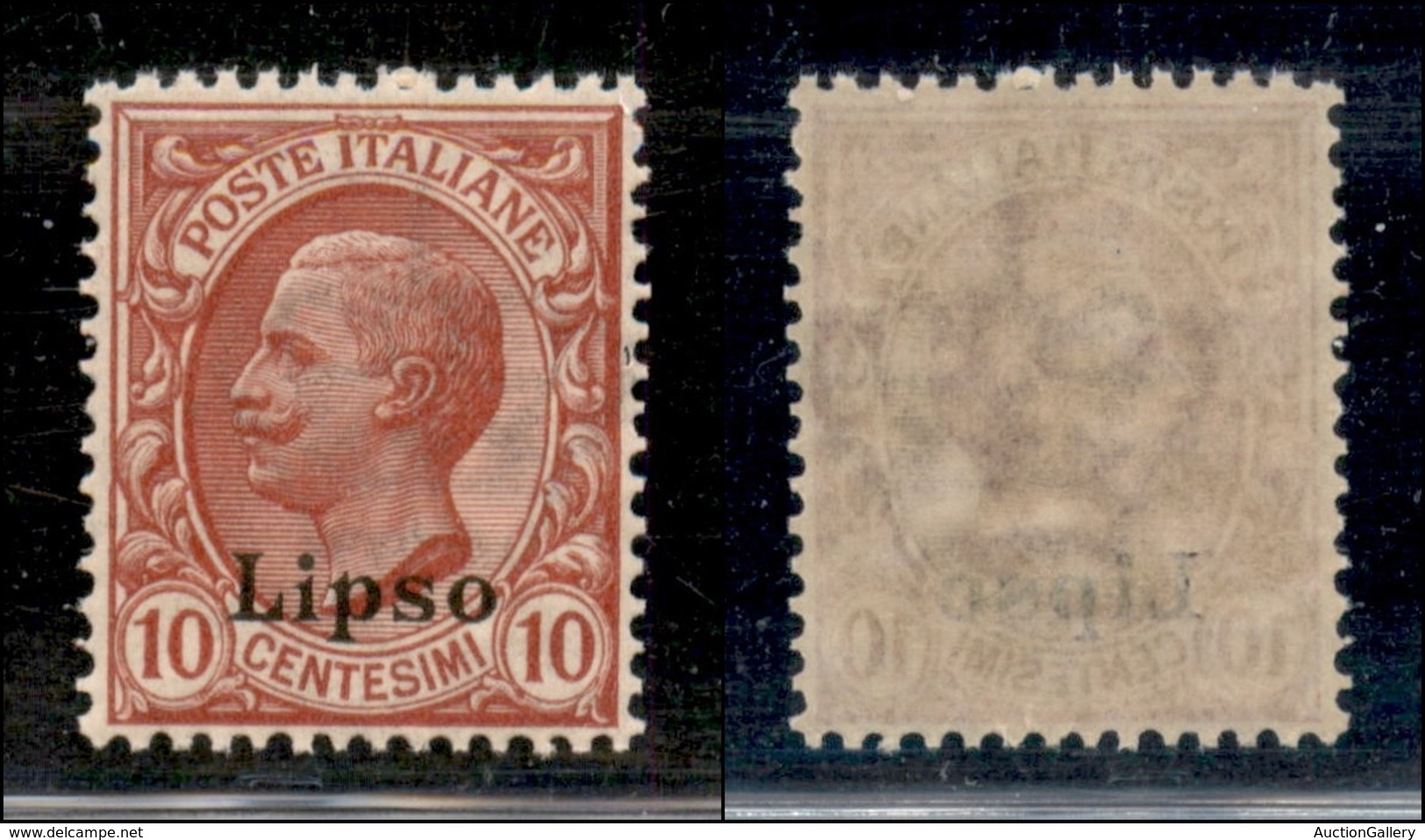 COLONIE - Egeo - Lipso - 1912 - 10 Cent Leoni (3) - Gomma Integra - Ottima Centratura - Otros & Sin Clasificación