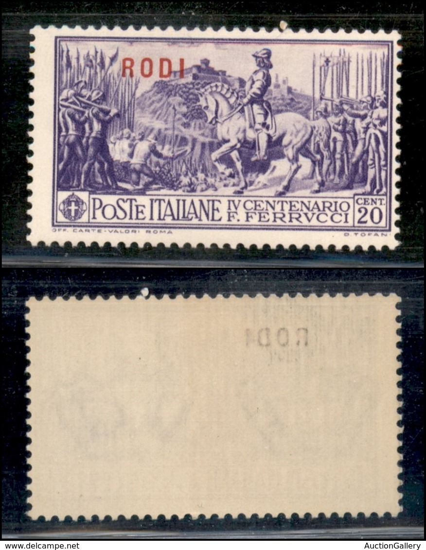 COLONIE - Egeo - Rodi - 1930 - 20 Cent Ferrucci (15) - Gomma Integra - Other & Unclassified