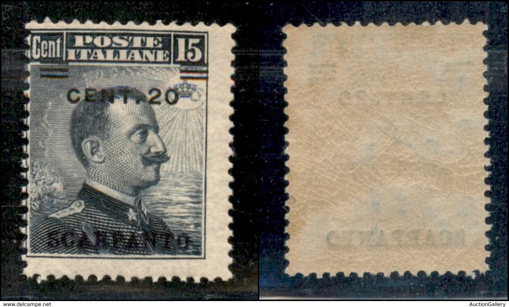 COLONIE - Egeo - Scarpanto - 1916 - 20 Cent Su 15 Cent Michetti (8a) - Soprastampa In Basso - Gomma Integra - Altri & Non Classificati