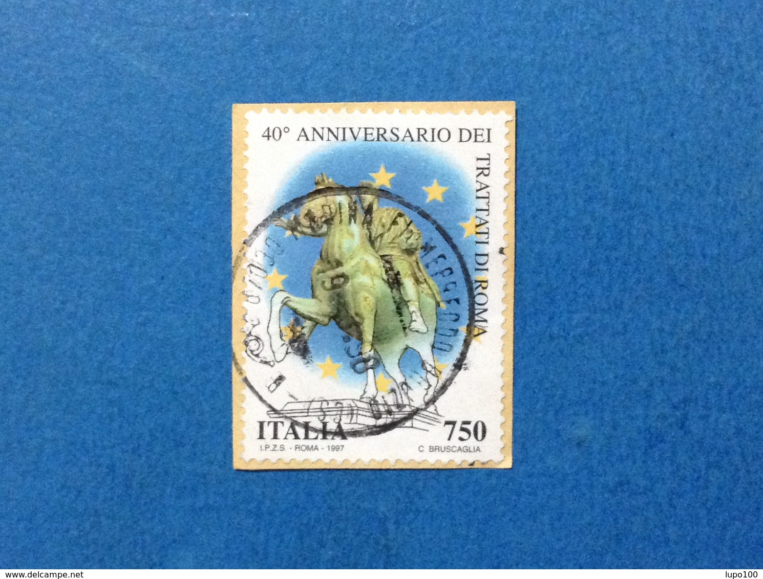 1997 ITALIA FRANCOBOLLO USATO STAMP USED TRATTATI DI ROMA - 1991-00: Usati