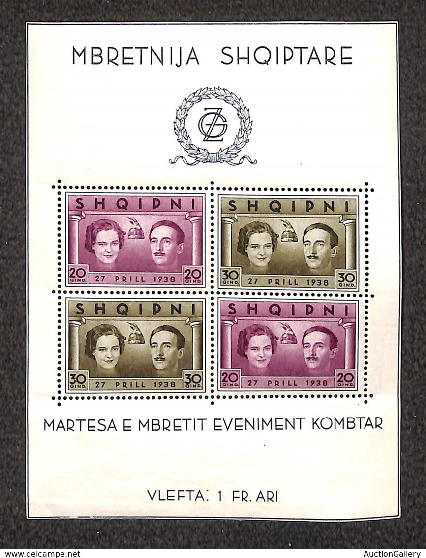 ALBANIA - 1938 - Foglietto Matrimonio (block 2) - Gomma Originale - Autres & Non Classés