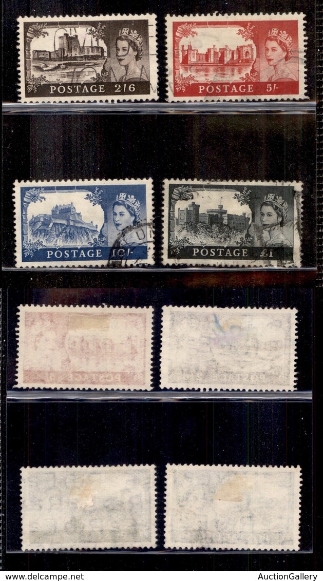 GRAN BRETAGNA - 1955 - Castelli (278/279) - Serie Completa - Usati (60) - Other & Unclassified