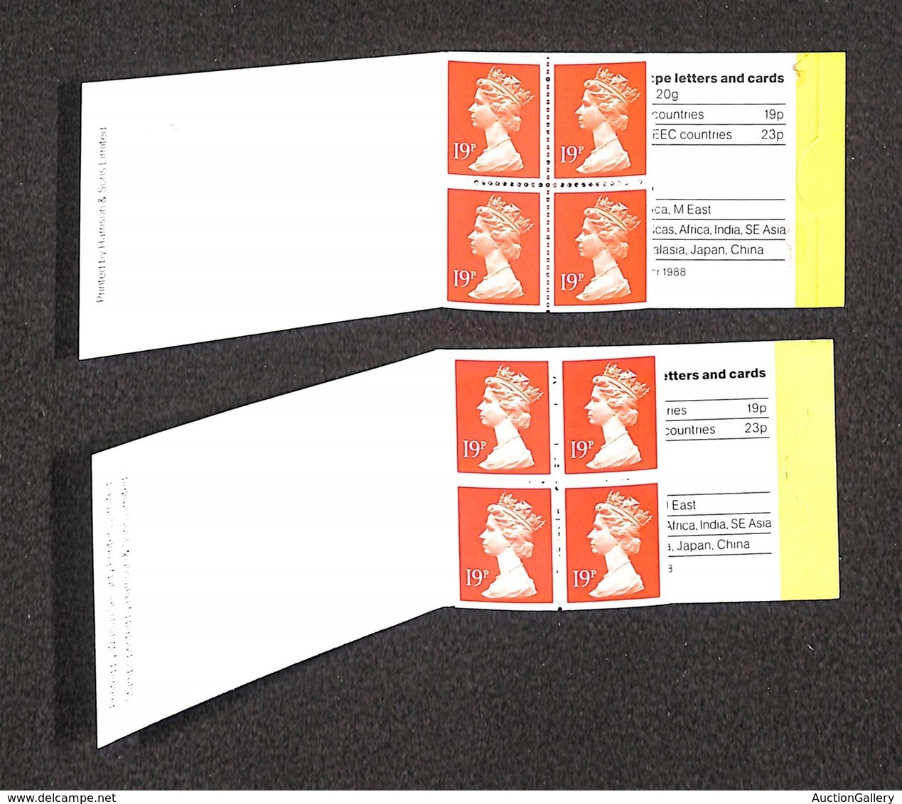 GRAN BRETAGNA - 1988/1989 - Folded Booklets 4 X 19p (GD3 + GD4) - 2 Libretti - Nuovi - Otros & Sin Clasificación