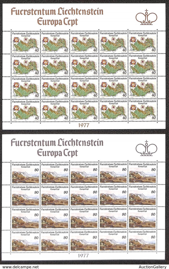 LIECHTENSTEIN - 1977 - Europa (667/668) - Serie Completa In Minifogli - Gomma Integra - Altri & Non Classificati