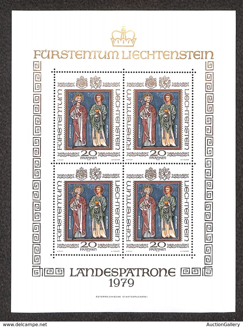 LIECHTENSTEIN - 1979 - Minifoglio Patroni (734) - Gomma Integra (100) - Other & Unclassified