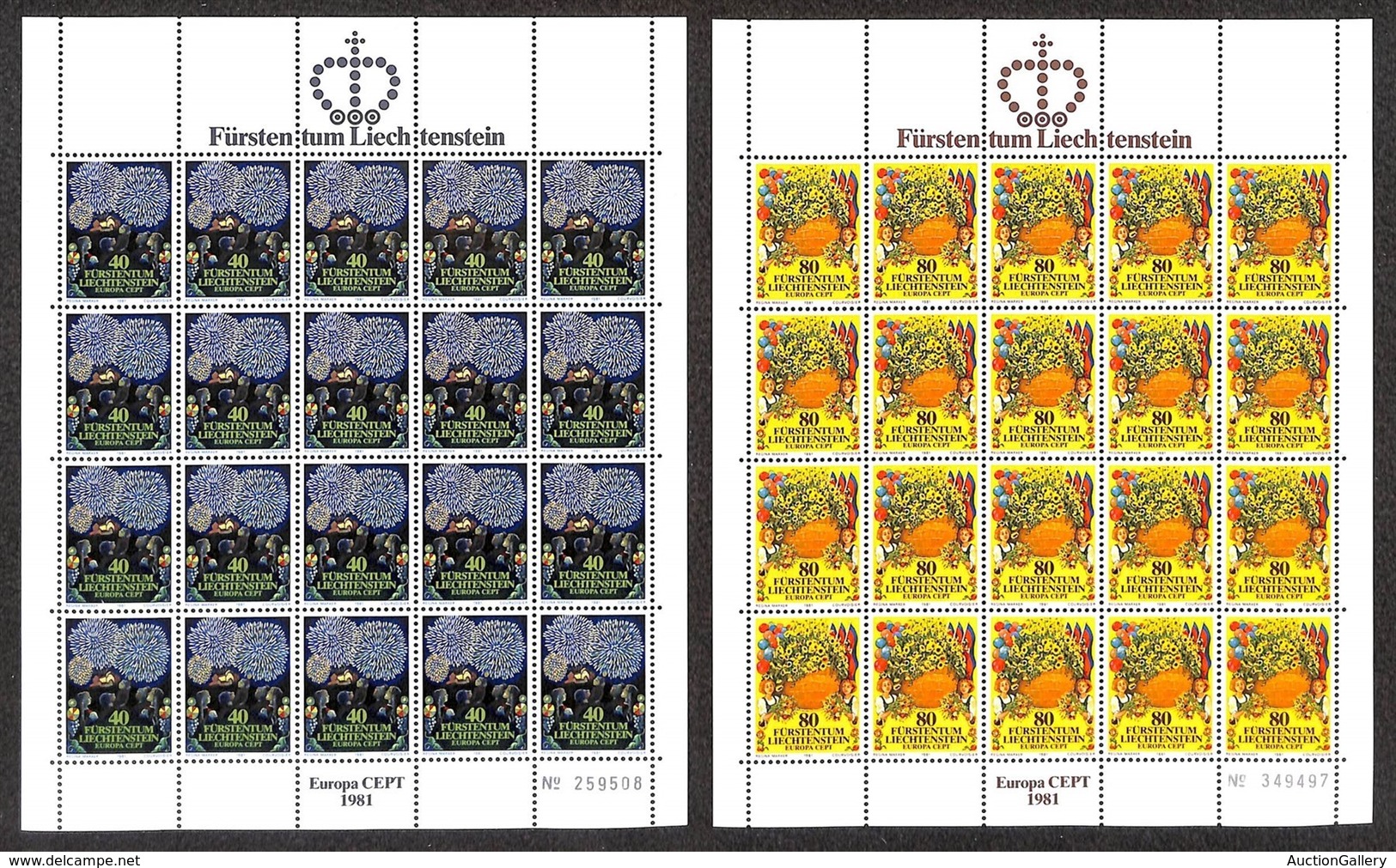 LIECHTENSTEIN - 1981 - Europa (764/765) - Serie Completa In Minifogli - Gomma Integra - Other & Unclassified