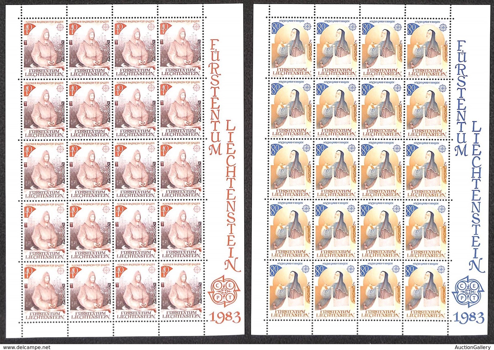 LIECHTENSTEIN - 1983 - Europa (816/817) - Serie Completa In Minifogli - Gomma Integra - Other & Unclassified