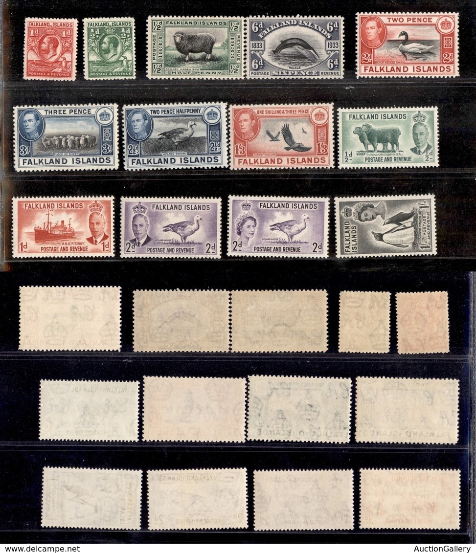 FALKLAND ISLAND - 1929/1955 - Tematica Fauna - 13 Valori Del Periodo Nuovi Con Gomma E Gomma Integra (Mich. 110+) - Autres & Non Classés