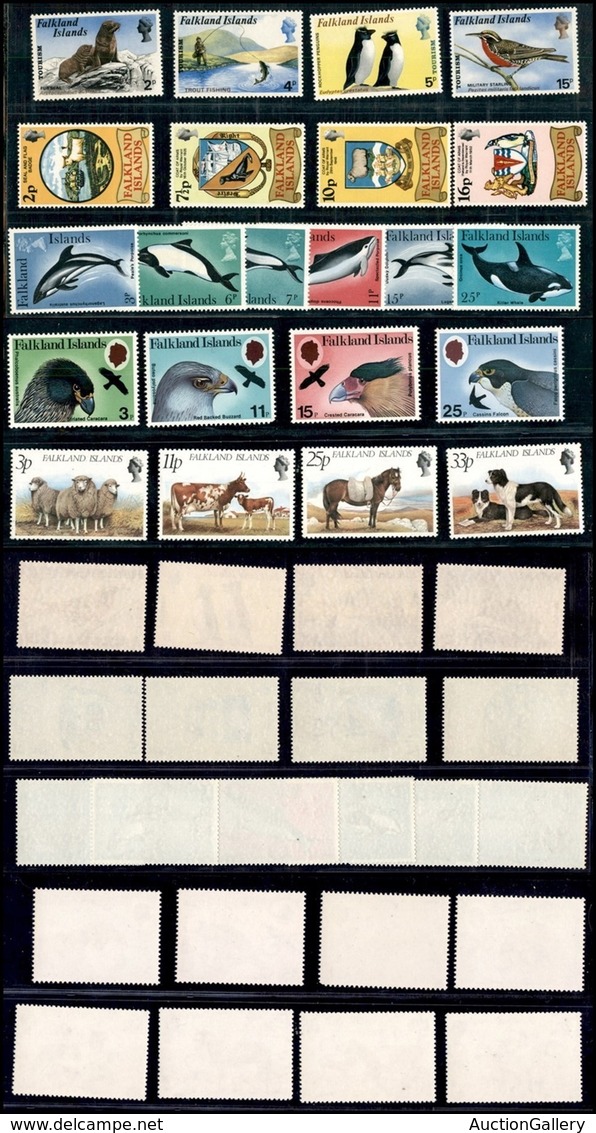 FALKLAND ISLAND - 1974/1981 - Fauna - 5 Serie Complete Del Periodo - Gomma Integra (65) - Altri & Non Classificati