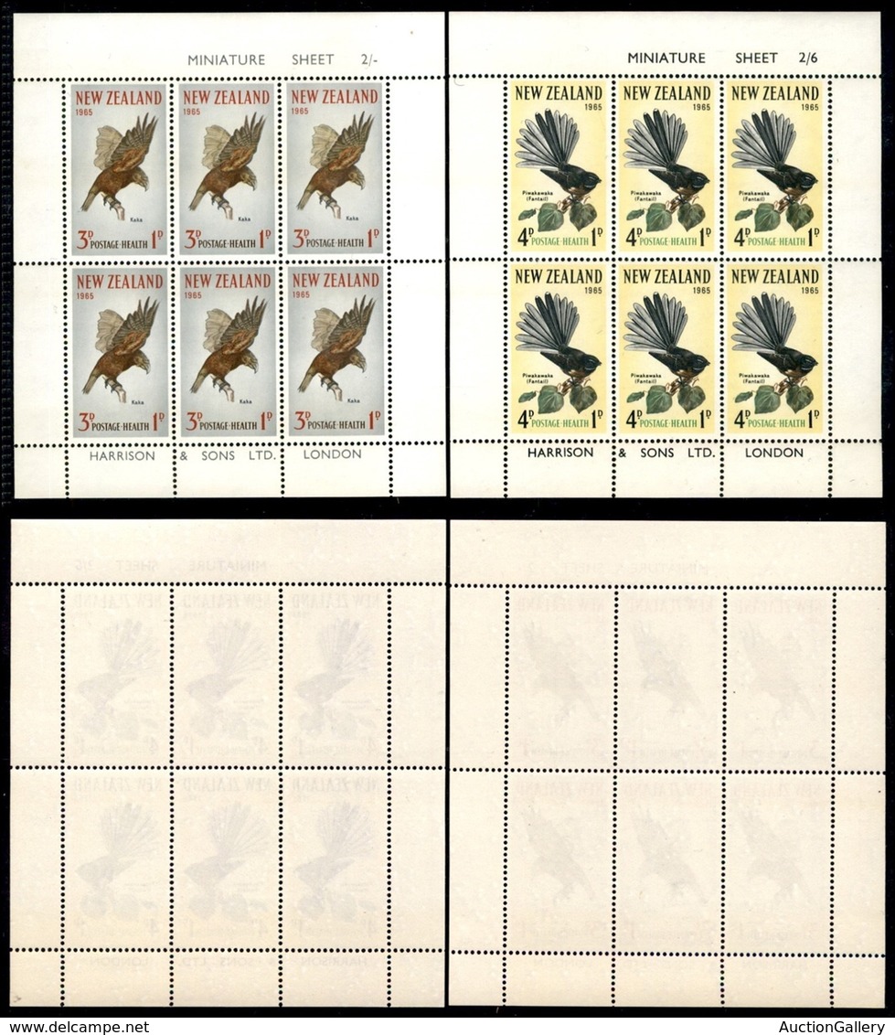 NUOVA ZELANDA - 1965 - Uccelli (442/443) - Serie Completa In Minifogli - Gomma Integra (30) - Other & Unclassified