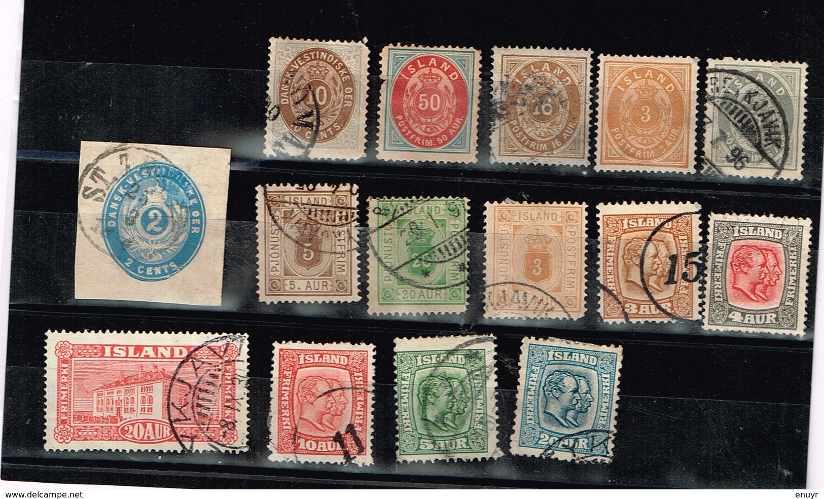 Islande Anciens  Timbres à Identifier - Collections (without Album)