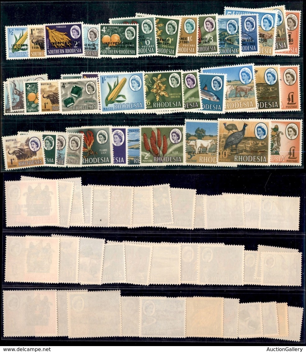 RHODESIA - 1966 - Vedute (9/22 + 24/37 + 46/56) - 3 Serie Complete - Gomma Integra (90) - Other & Unclassified