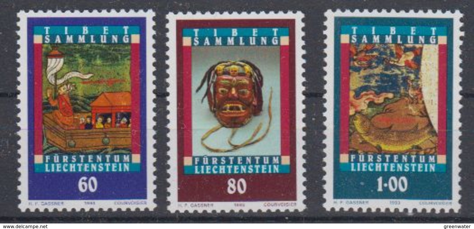 Liechtenstein 1993 Tibet 3v ** Mnh (43456A) - Ongebruikt