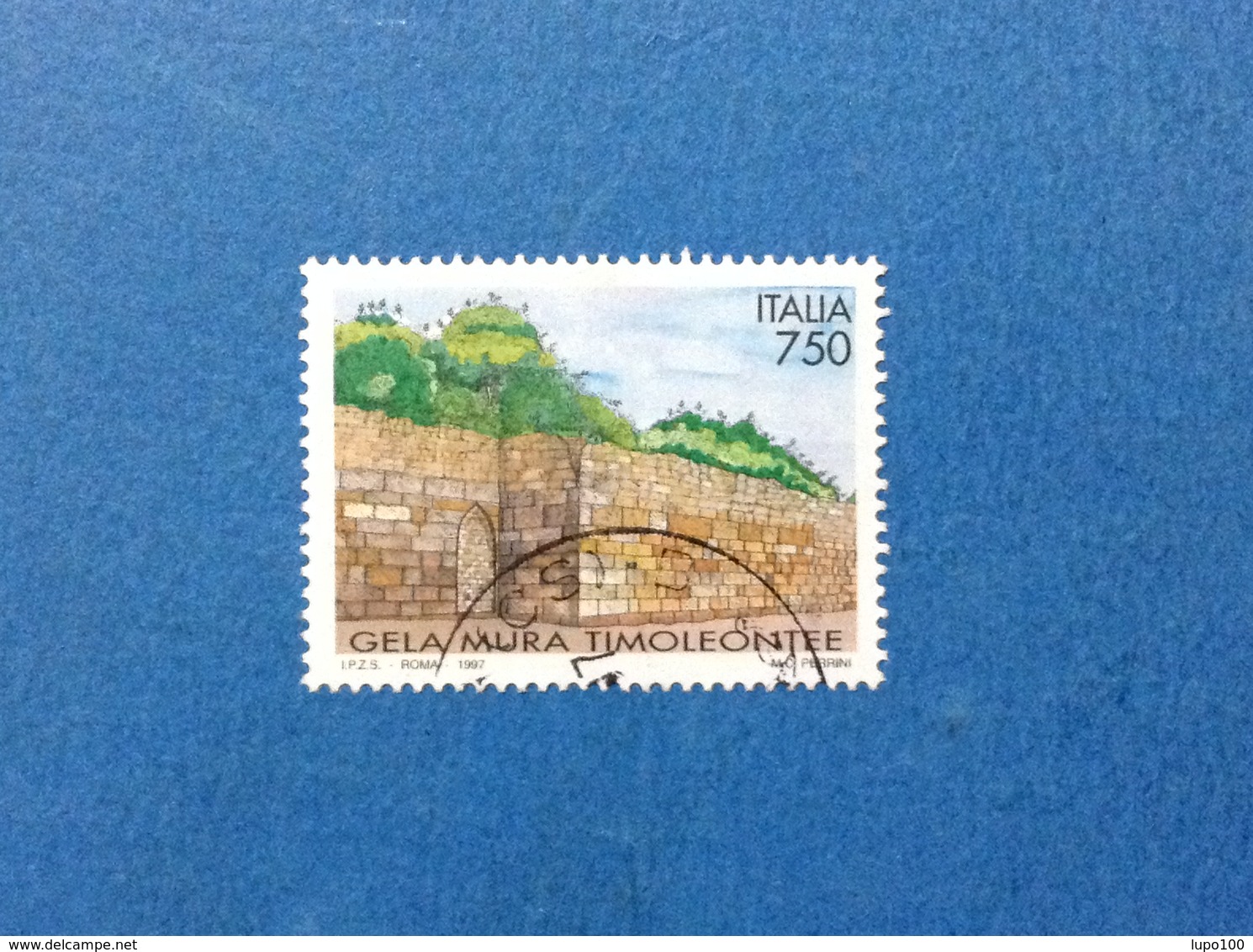 1997 ITALIA FRANCOBOLLO USATO STAMP USED MURA ARCHEOLOGICHE TIMOLEONTEE DI GELA - - 1991-00: Usados