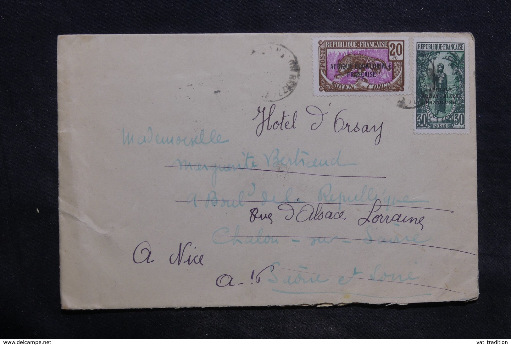 OUBANGUI - Enveloppe Pour La France,  Affranchissement Plaisant - L 34491 - Cartas & Documentos