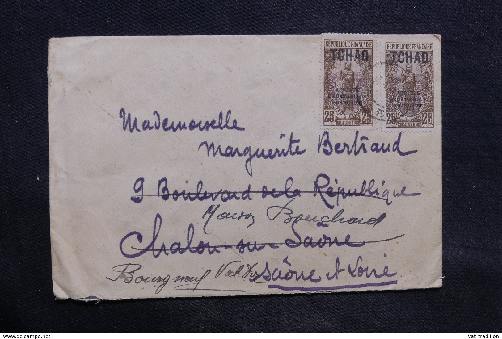 TCHAD - Enveloppe Pour La France,  Affranchissement Plaisant - L 34494 - Storia Postale