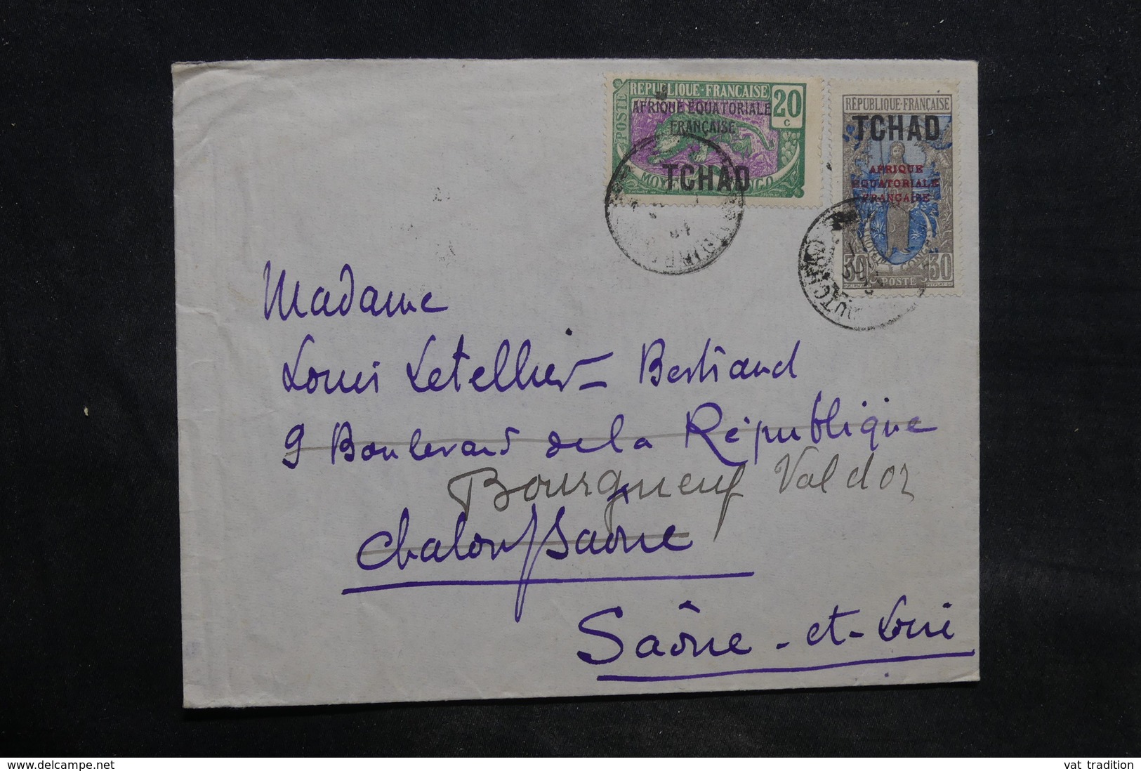 TCHAD - Enveloppe Pour La France En 1934,  Affranchissement Plaisant - L 34495 - Lettres & Documents