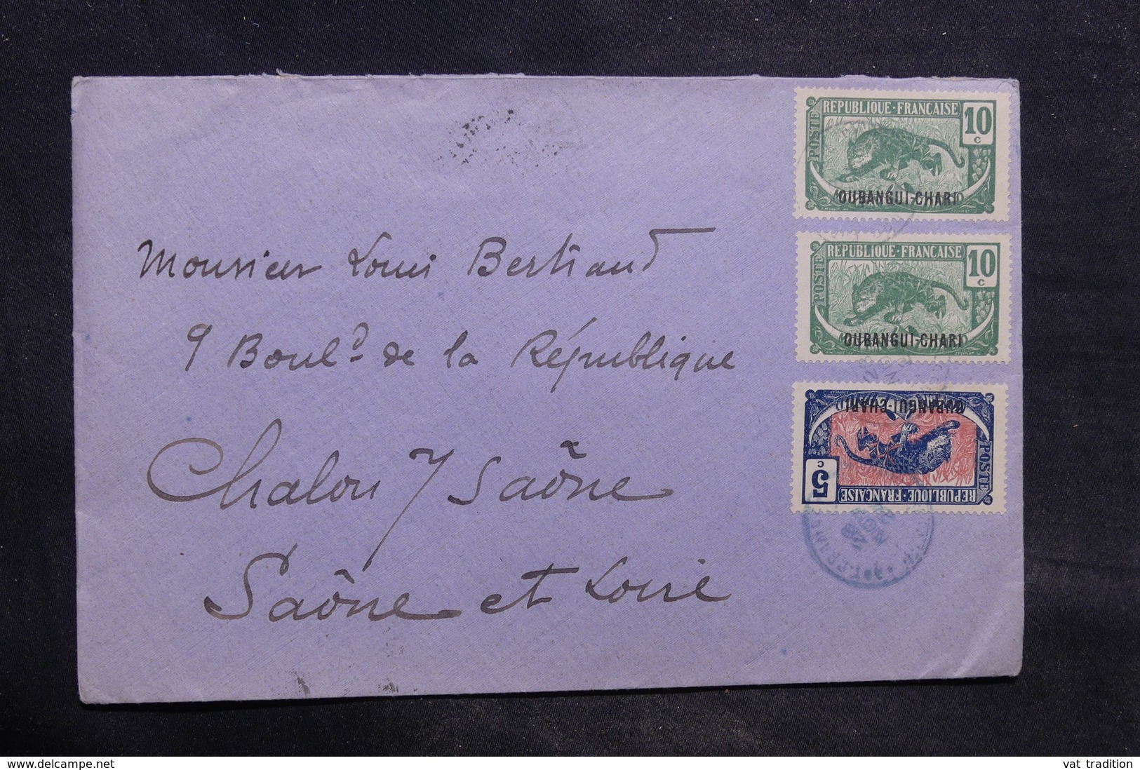 OUBANGUI - Enveloppe Pour La France En 1925,  Affranchissement Plaisant - L 34500 - Briefe U. Dokumente