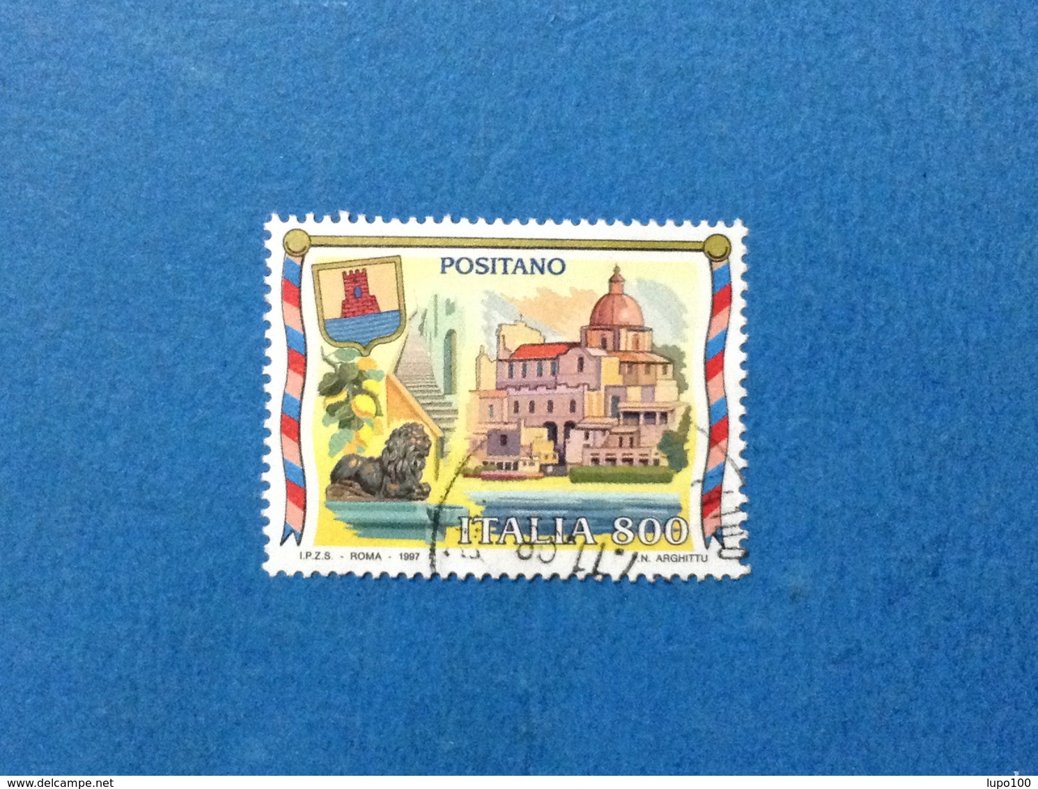 1997 ITALIA FRANCOBOLLO USATO STAMP USED TURISTICA POSITANO - 1991-00: Afgestempeld