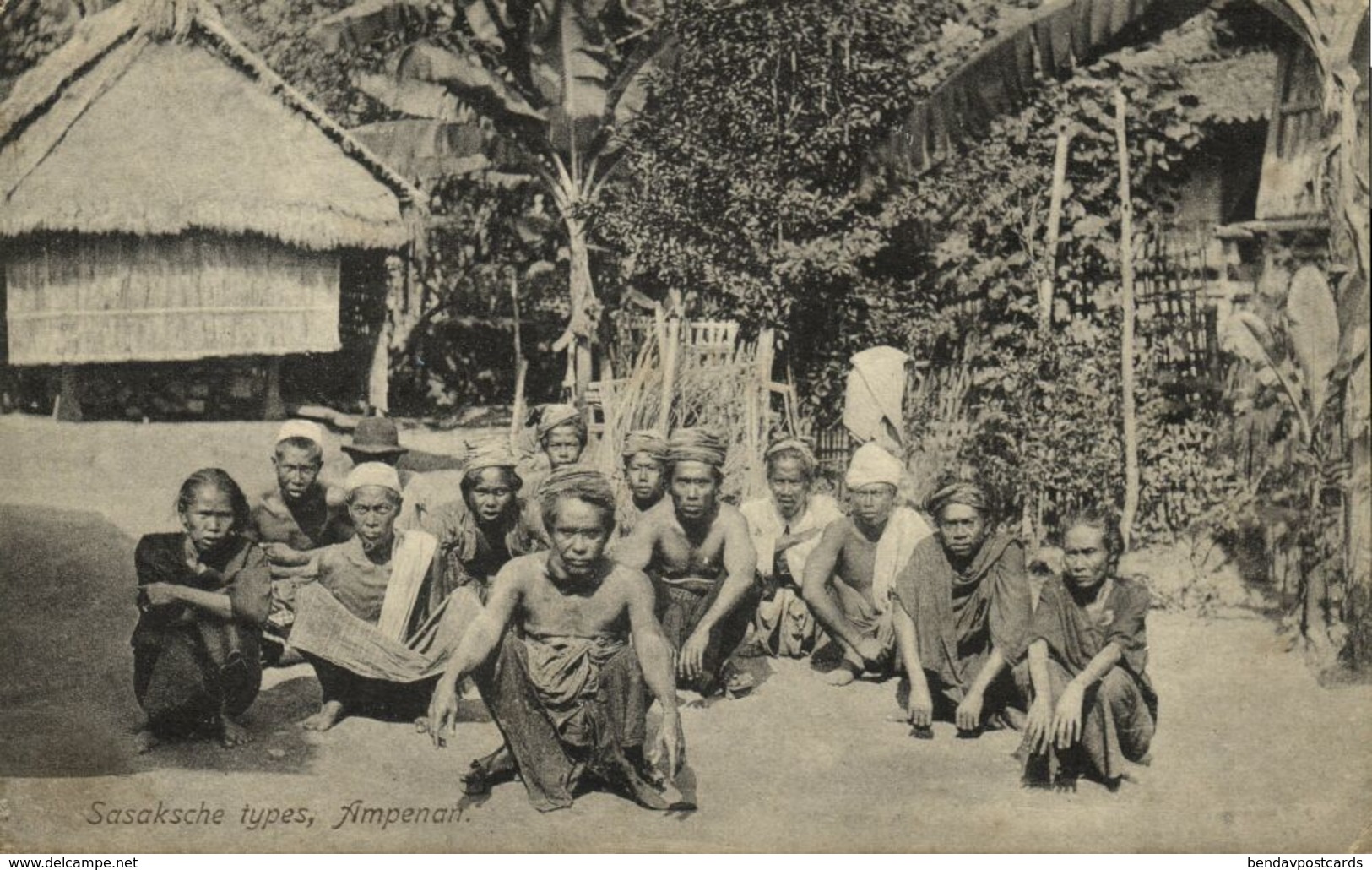 Indonesia, LOMBOK AMPENAN, Native Sasak Types (1910s) Postcard - Indonesië