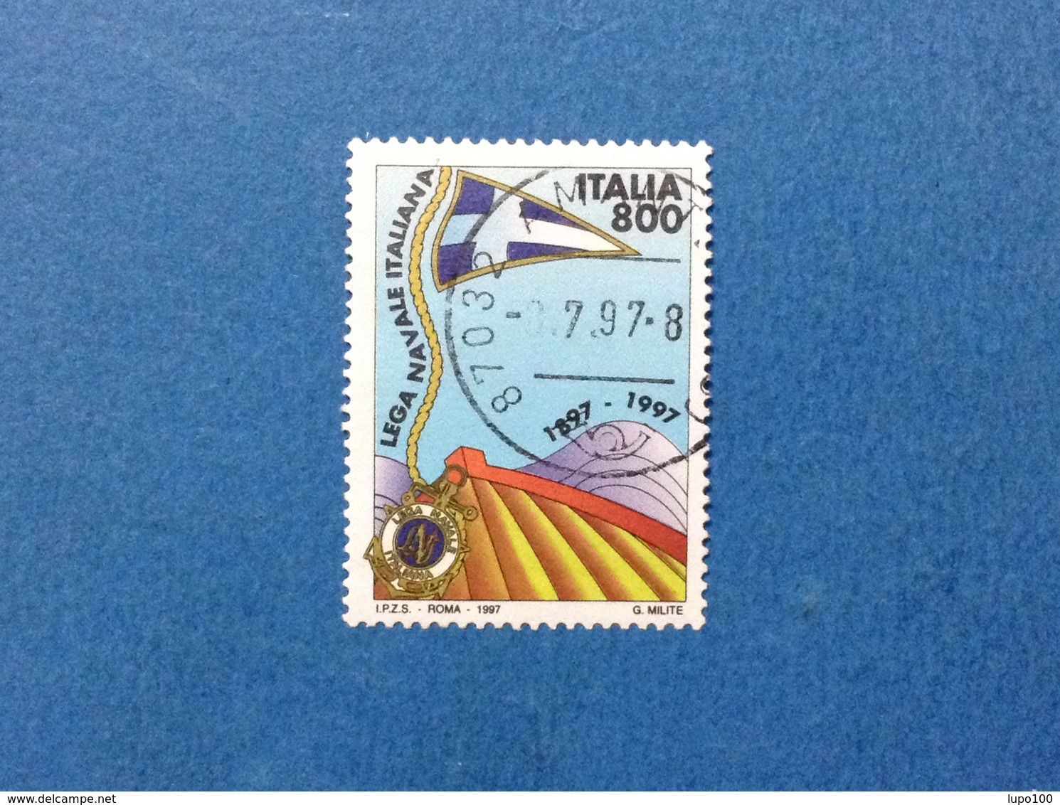 1997 ITALIA FRANCOBOLLO USATO STAMP USED LEGA NAVALE ITALIANA - 1991-00: Usati