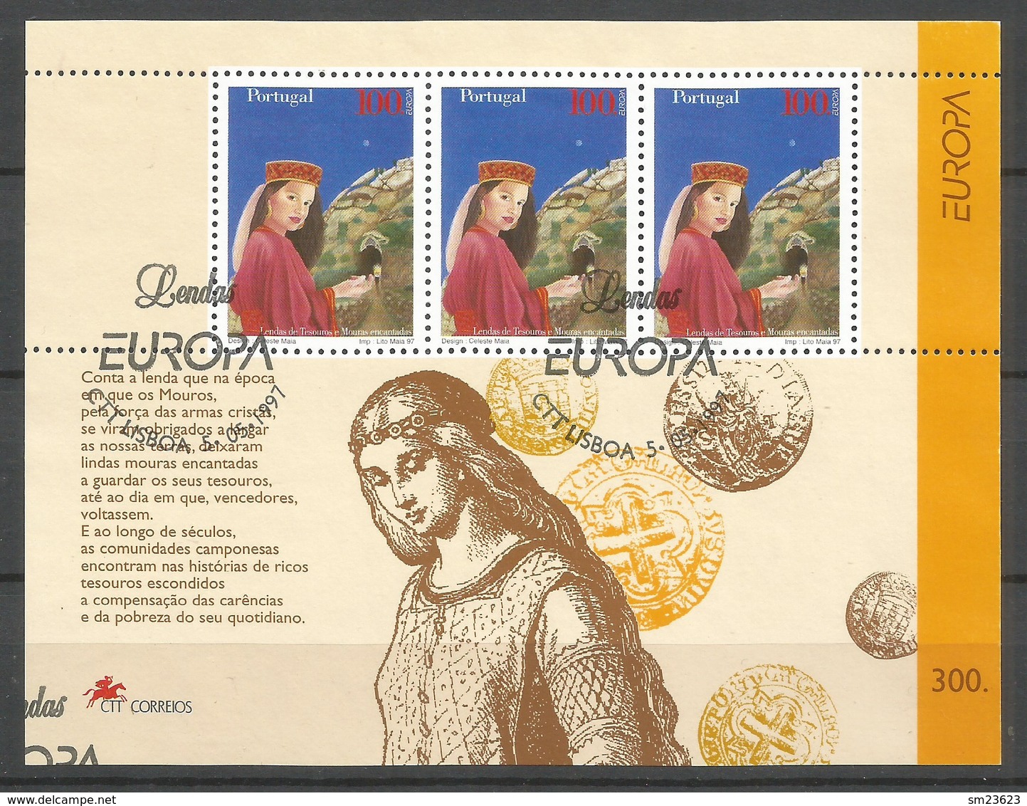 Portugal  1997  Mi.Nr. Block 124 (2183)  EUROPA CEPT Sagen Und Legenden - Gestempelt / Fine Used / (o) - Usado