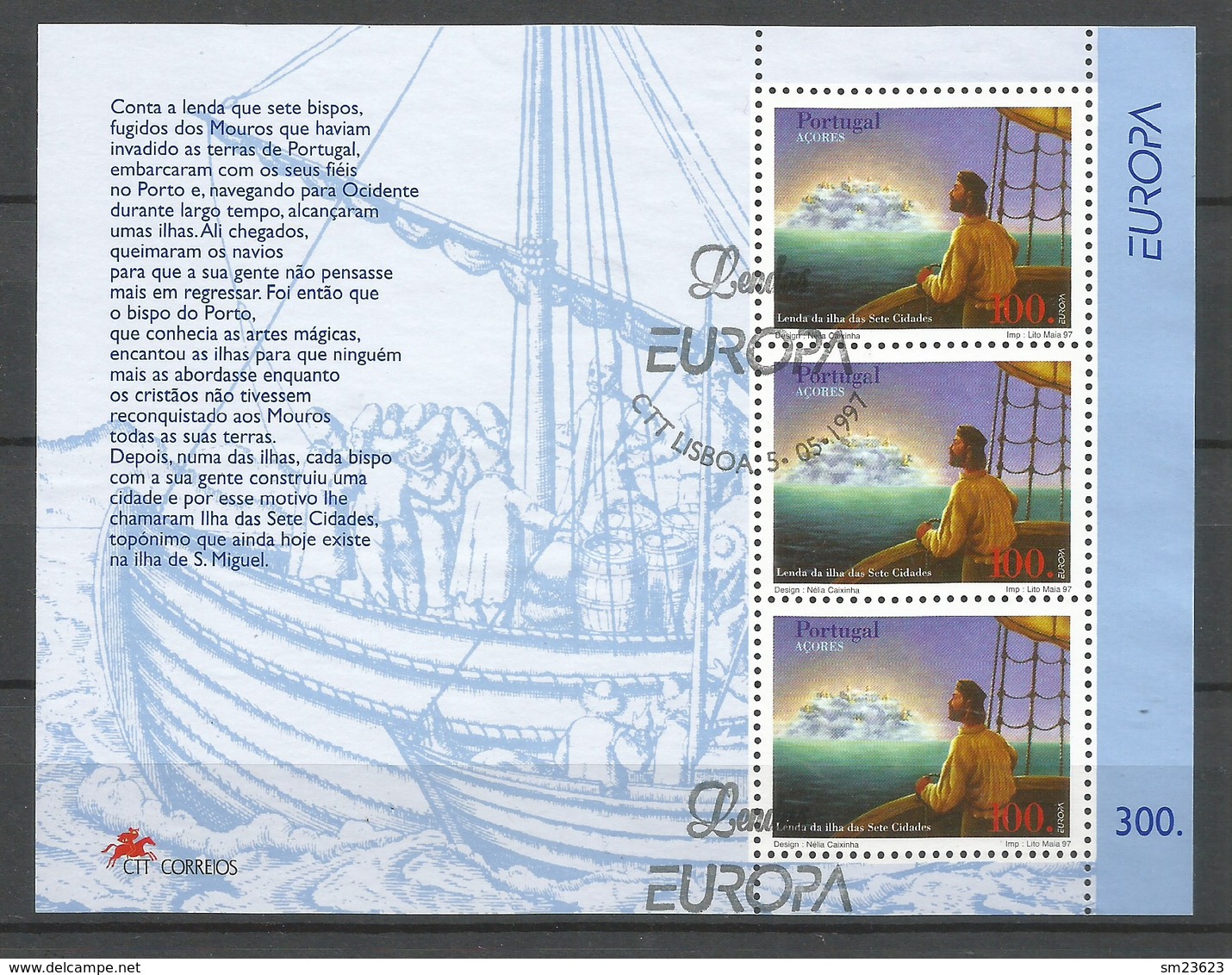 Portugal / Acores  1997  Mi.Nr. Block 17 (466)  EUROPA CEPT Sagen Und Legenden - Gestempelt / Fine Used / (o) - Gebraucht