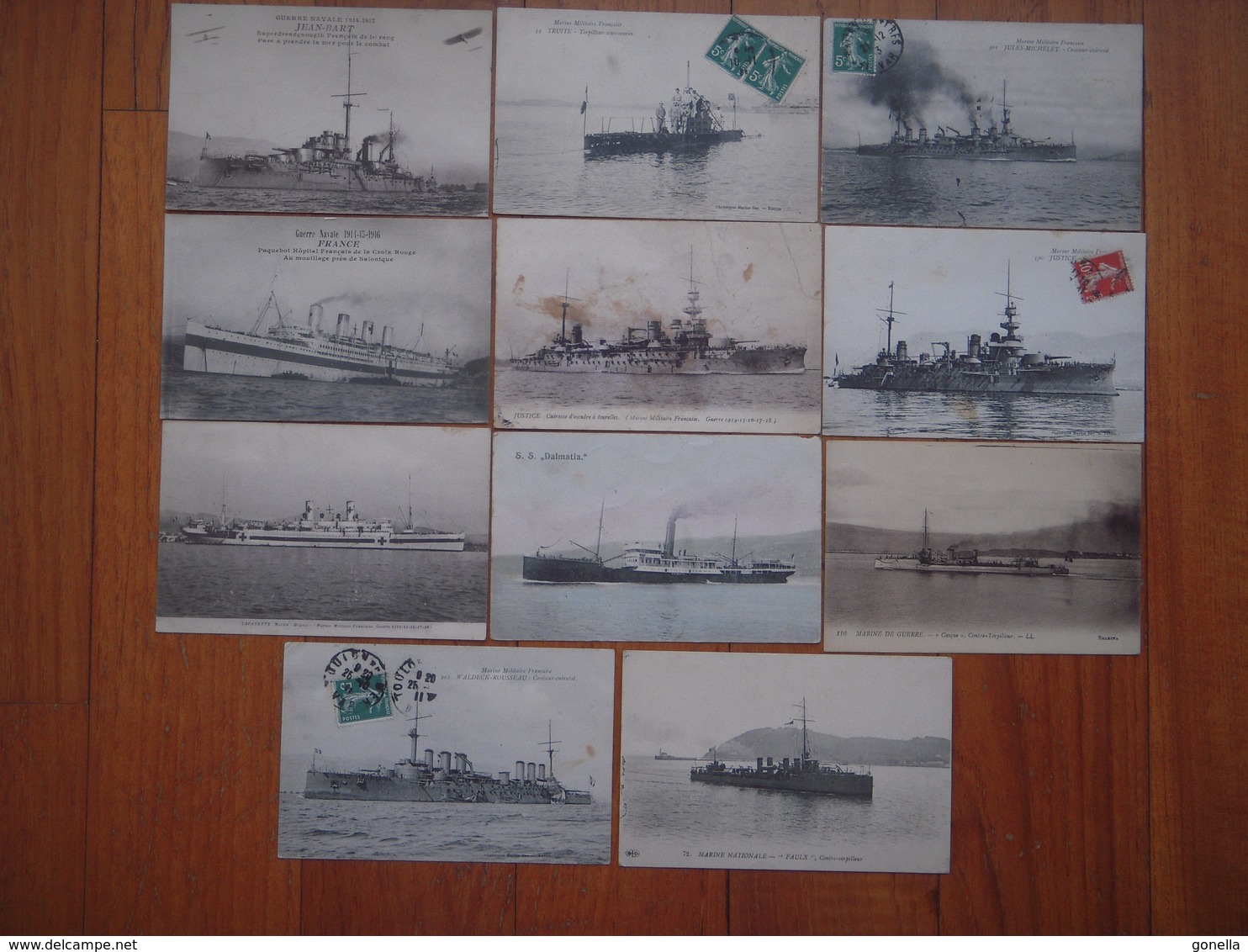 A  SAISIR !!!!  Lot 11 Cartes Navires De Guerre , Marine  ....... - Autres & Non Classés