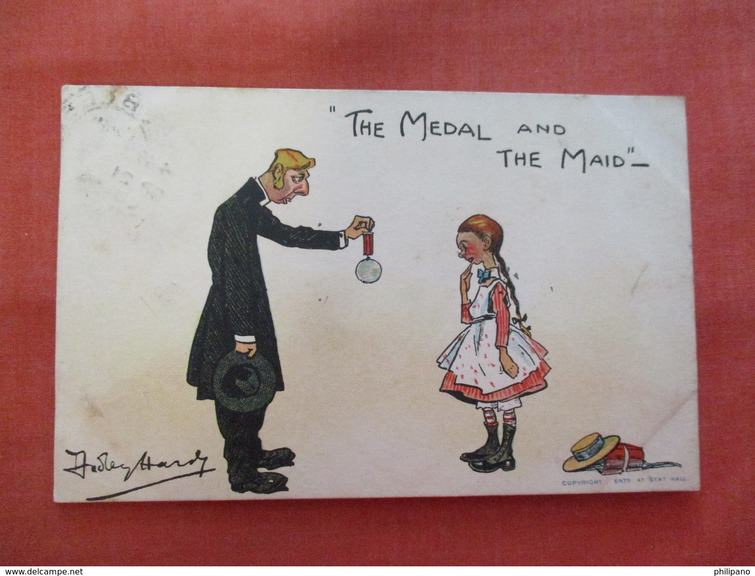 Signed Artist-  The Medal And The Maid  Ref  3479 - Humour