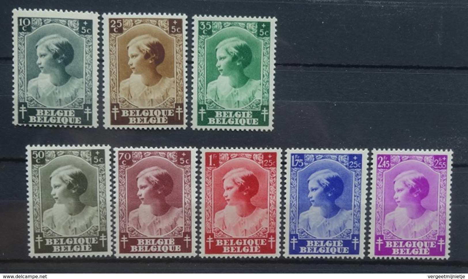 BELGIE  1937     Nr.  458 - 465    Postfris **    CW  30,00 - Neufs