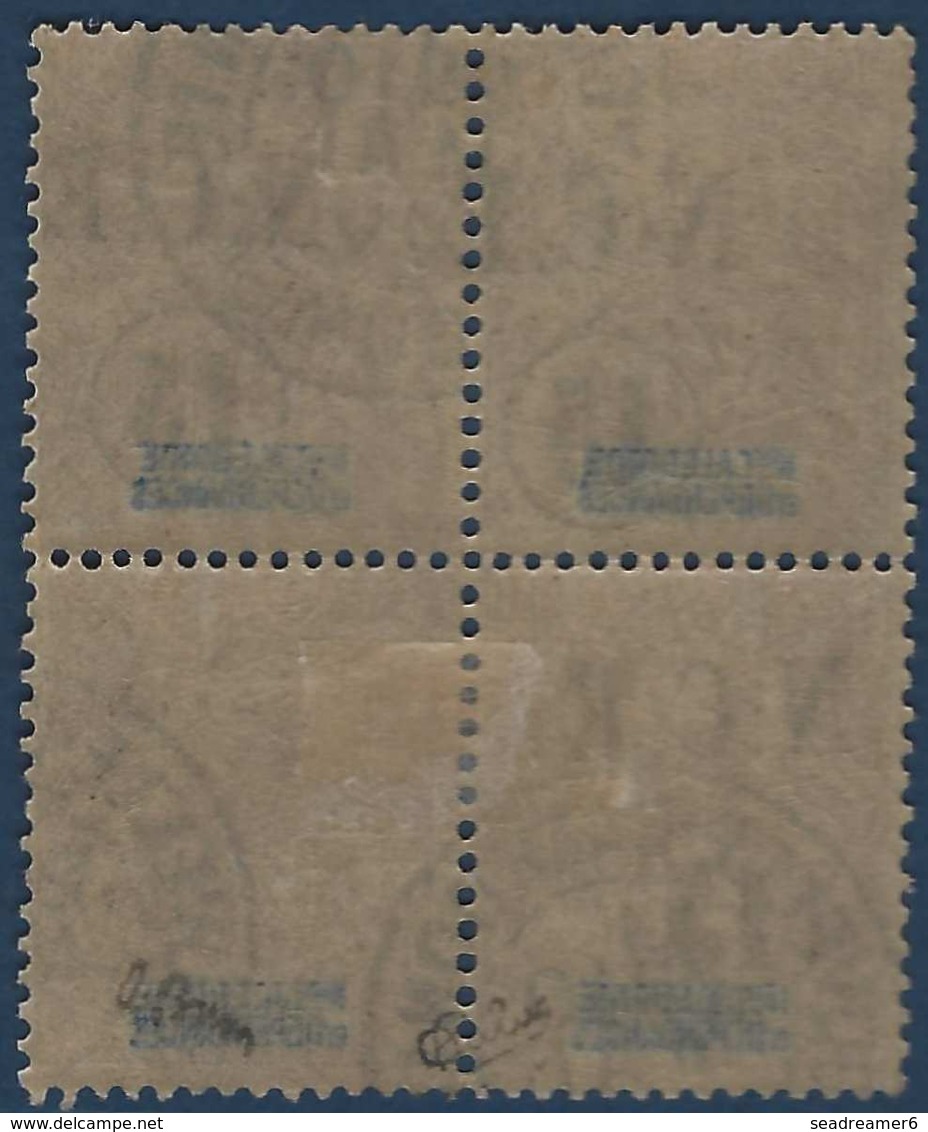 France Colonies Nelle Calédonie N°56/56c Bloc 4 Obl Variété NCE Et 15c Décalés Et Quasi Absent !!! Signé Brun & Calves - Used Stamps