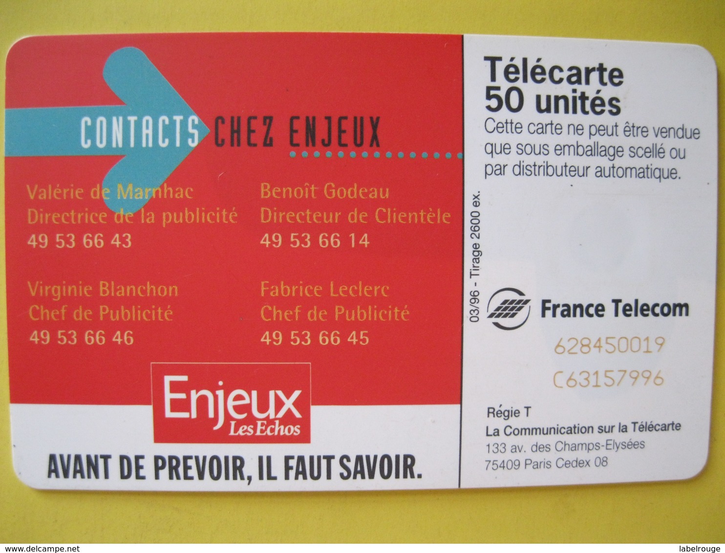 Télécarte 50 Privée-publique - 50 Units