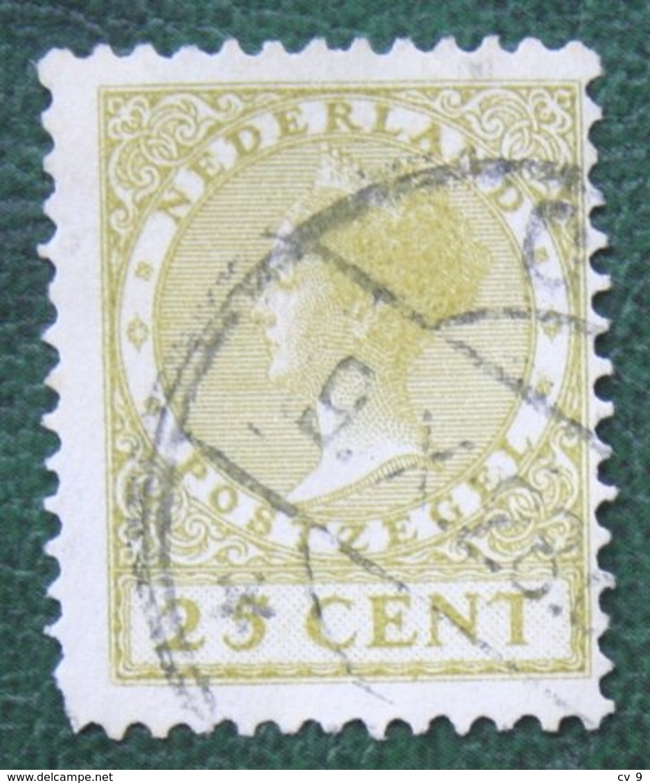 25 Ct Wilhelmina No Watermark NVPH 157 (Mi 158 A) 1924 -1925 1926 Gestempeld / USED NEDERLAND / NIEDERLANDE - Used Stamps
