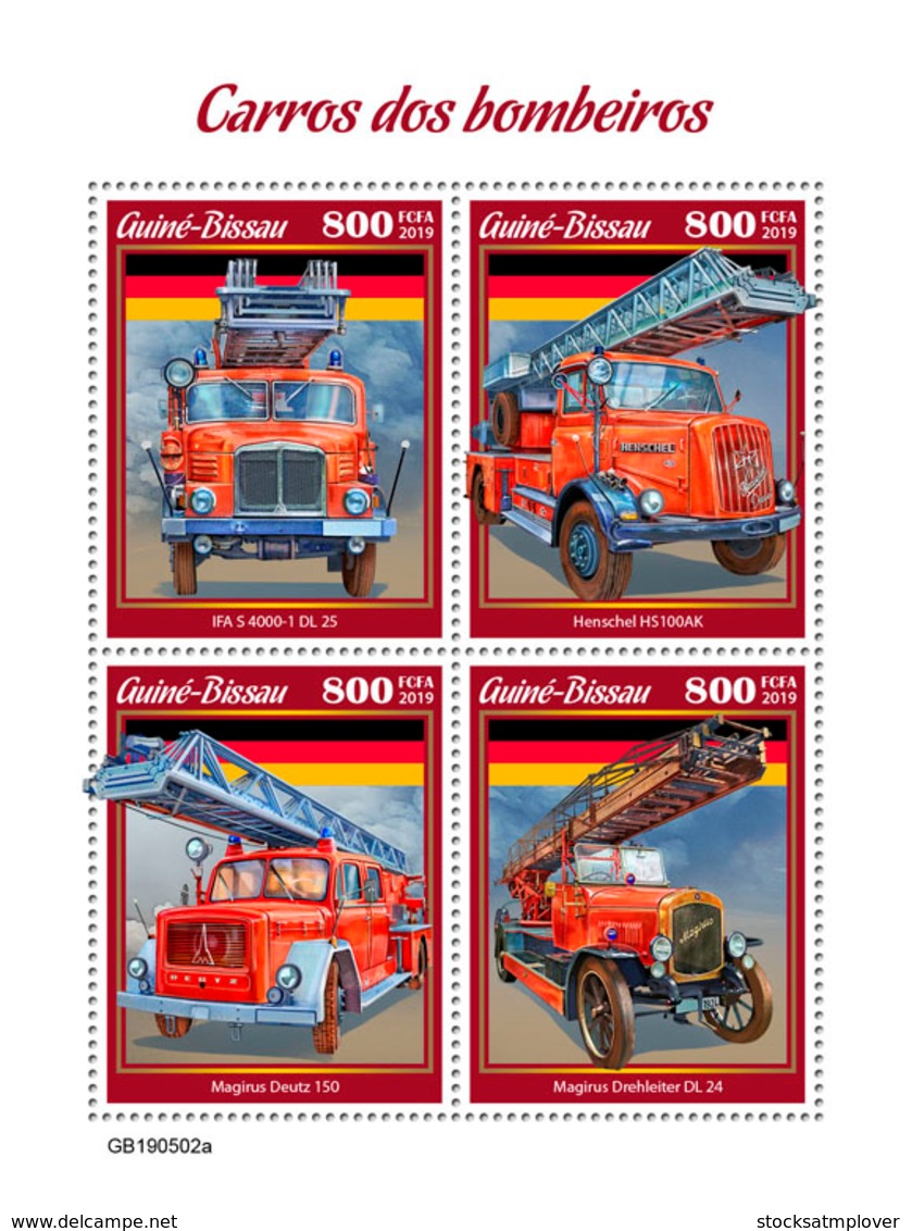 Guinea Bissau  2019  Fire Engines , Fire Trucks   S201905 - Guinée-Bissau