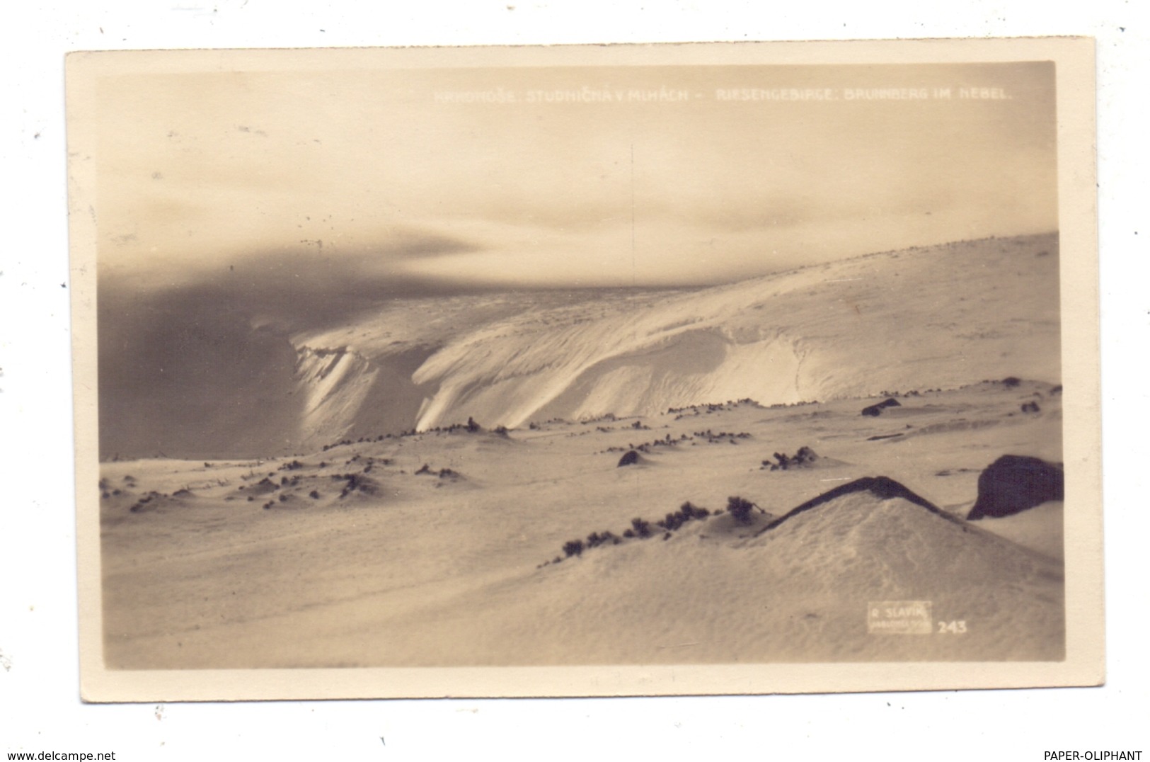 BÖHMEN & MÄHREN - SPINDLERMÜHLE / SPINDLERUV MLYN, Brunnberg Im Nebel, 1925 - Böhmen Und Mähren