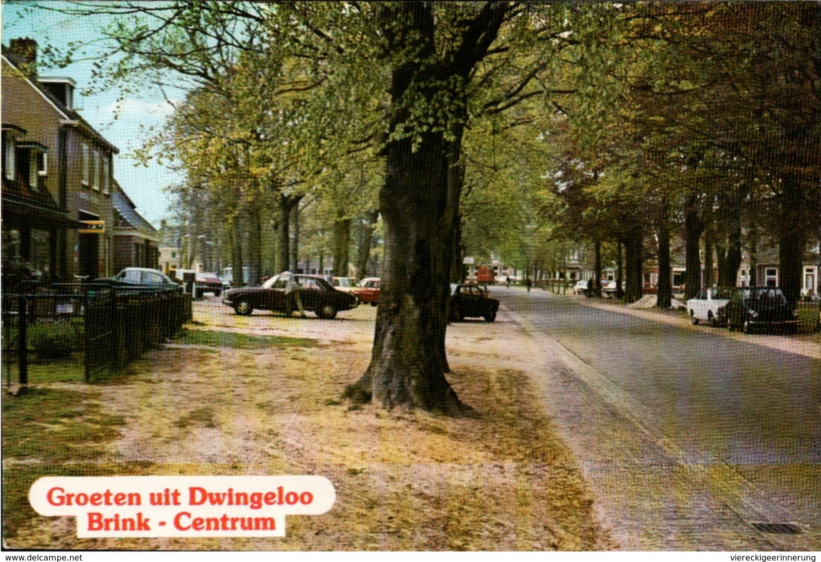 !  Modern Postcard Groeten Uit Dwingeloo, Brink, Autos, Cars, Fiat, Voiture - PKW