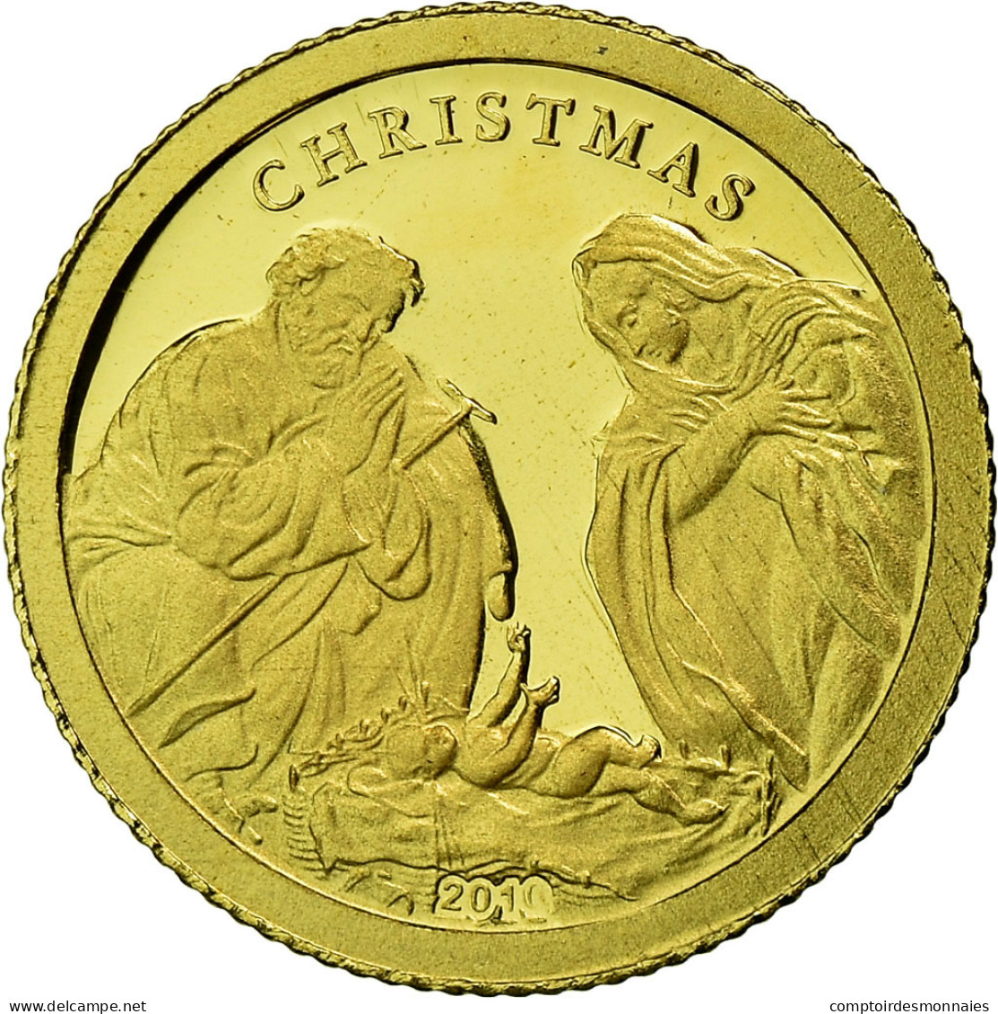 Monnaie, Palau, Christmas, Dollar, 2010, Proof, FDC, Or, KM:445 - Palau