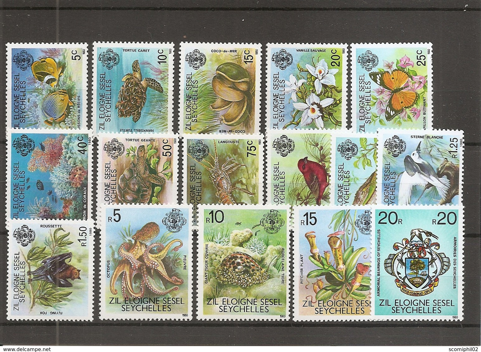 Seychelles - Iles éloignées ( 1/16 XXX -MNH) - Seychelles (1976-...)