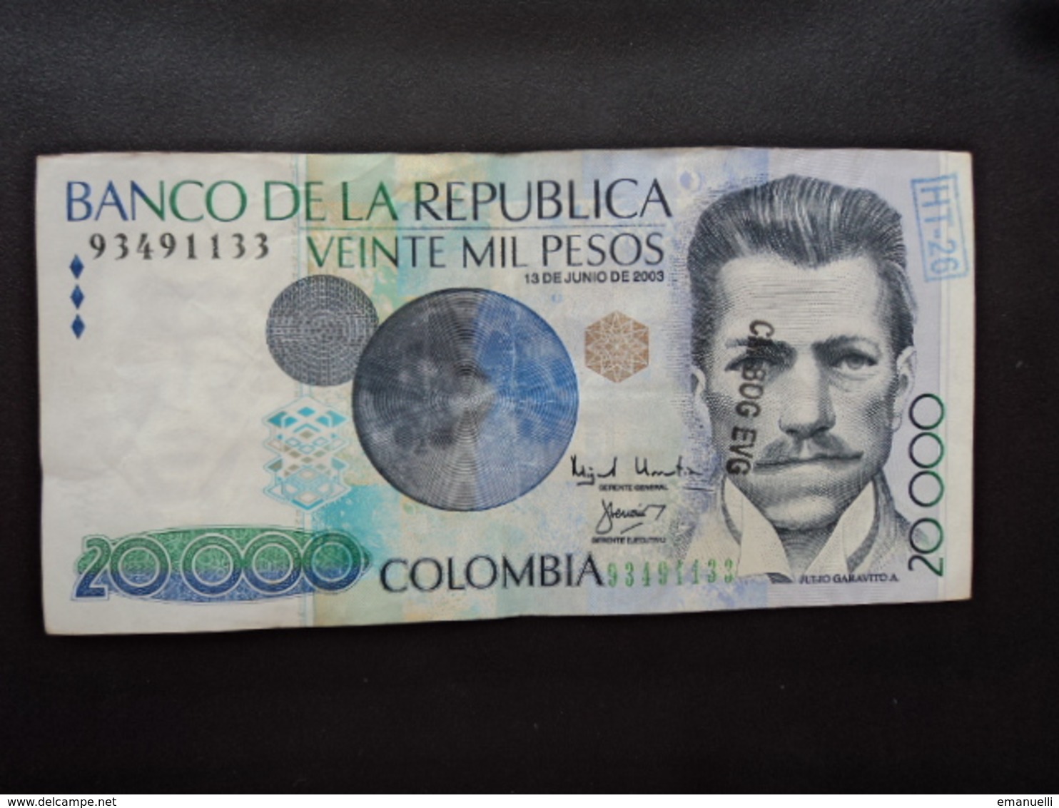 COLOMBIE : 20 000 PESOS  13.6.2003   P 454f        TTB+ - Colombie