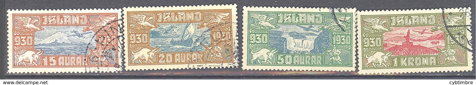 Islande: Yvert N° A 4/8°; 4 Valeurs; Cote 270.00€ - Poste Aérienne