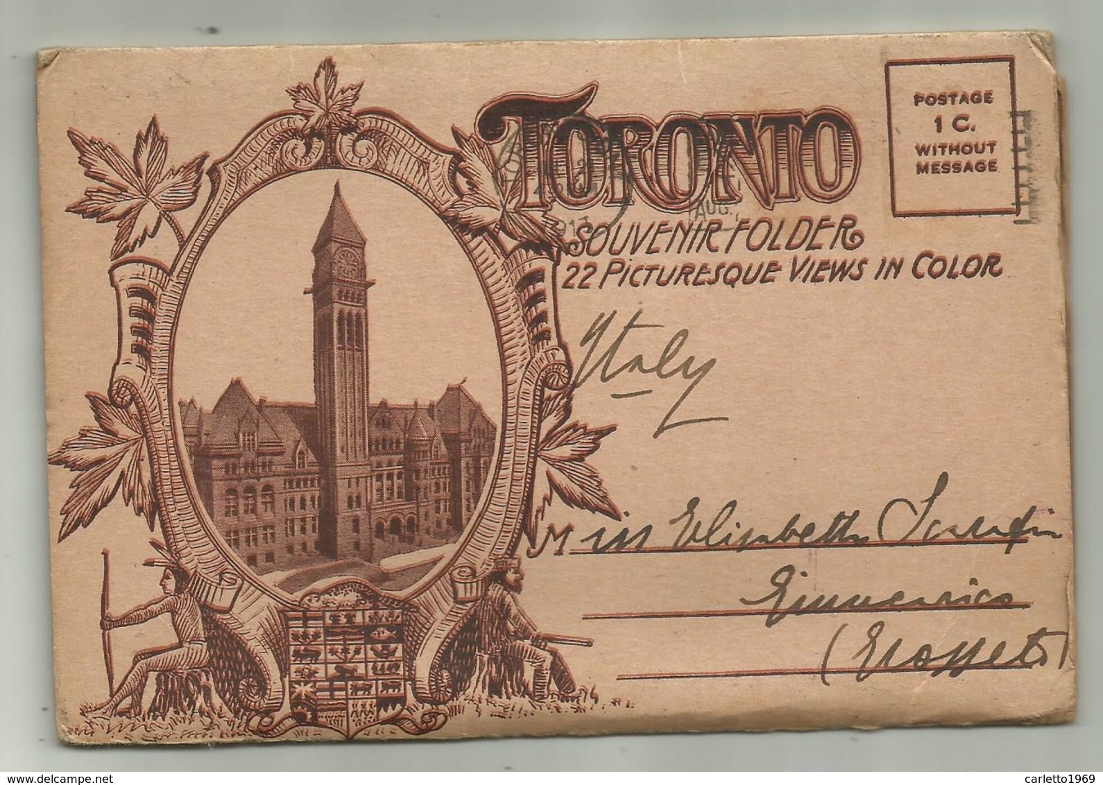 TORONTO SOUVENIR FOLDER 22 PICTURESQUE VIEWS IN COLOR 1913 FG - Toronto