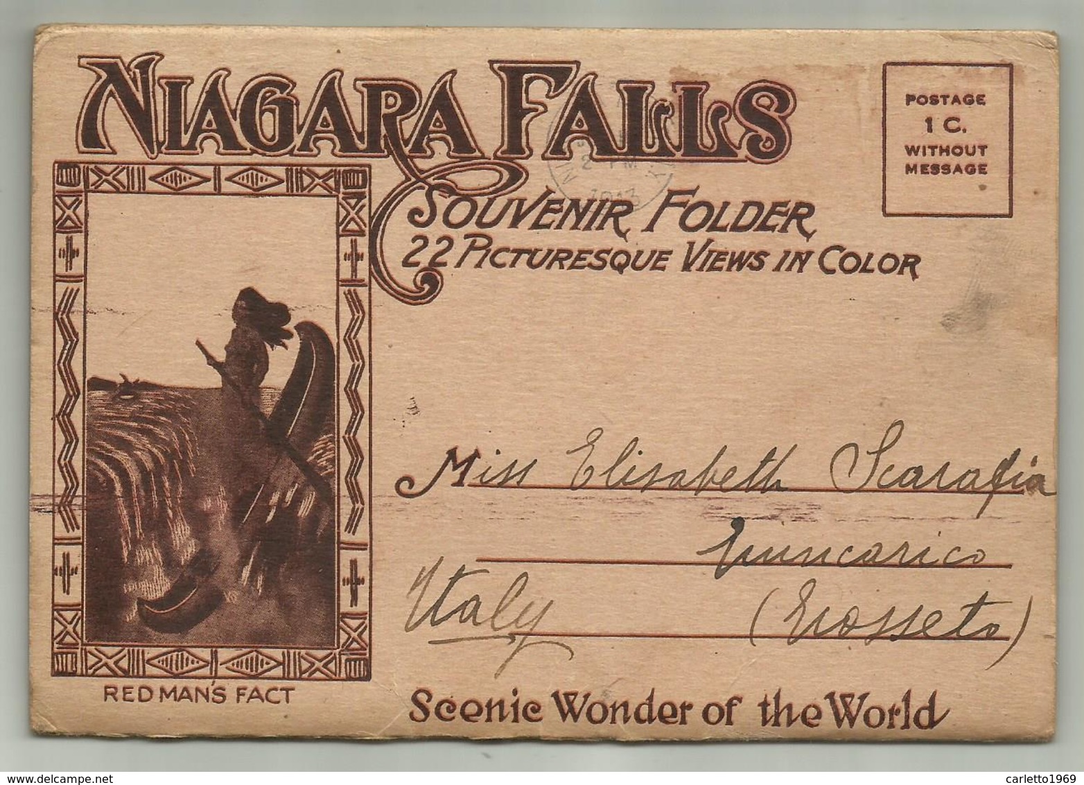 NIAGARA FALLS  SOUVENIR FOLDER 22 PICTURESQUE VIEWS IN COLOR 1915  FG - Niagara Falls